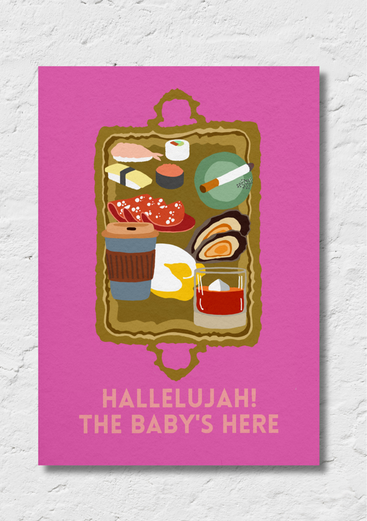 Hallelujah! The Baby's Here - New Baby Greeting Card
